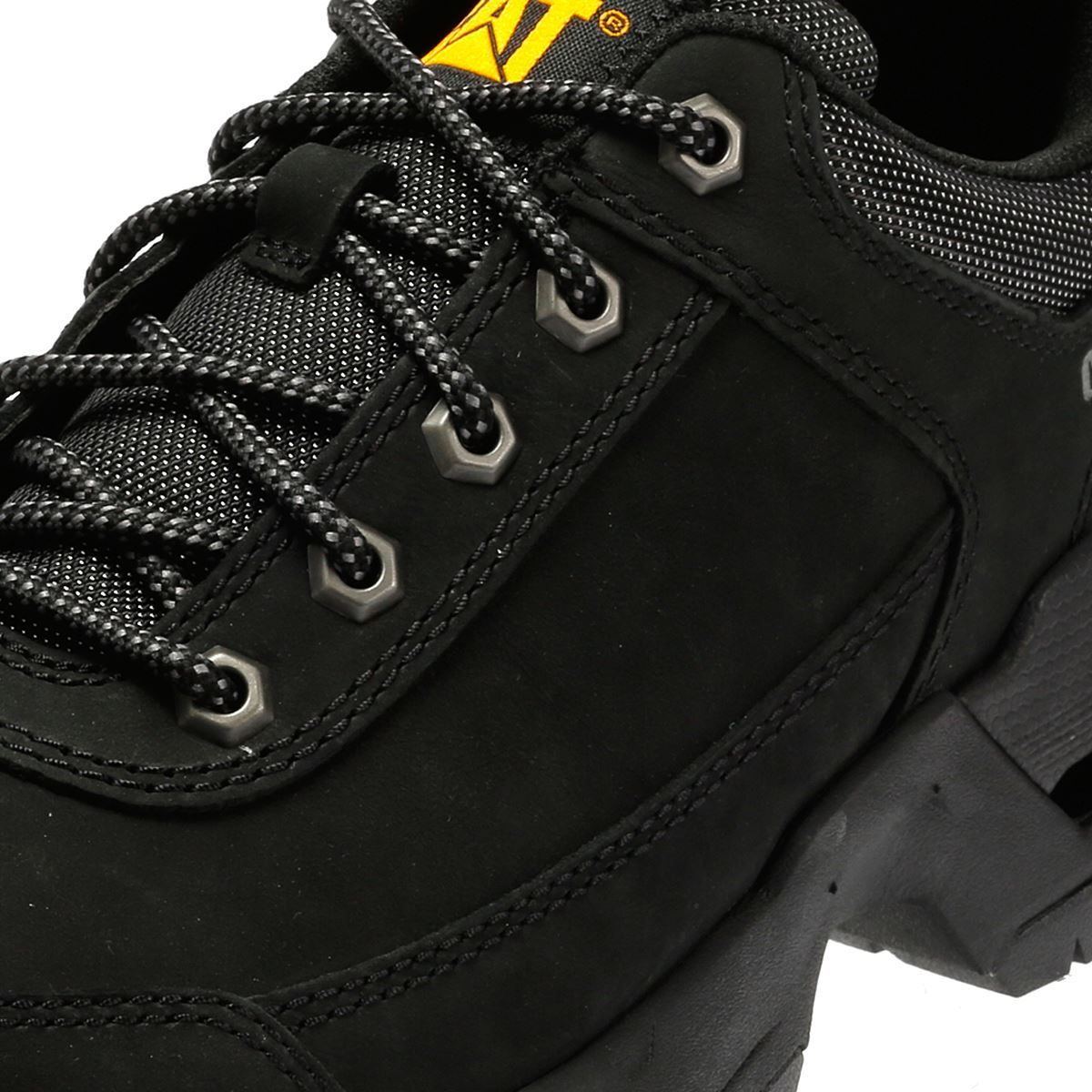 Caterpillar Surge Hiker Lo Waxy Nubuk Herren Schwarze Schnürschuhe
