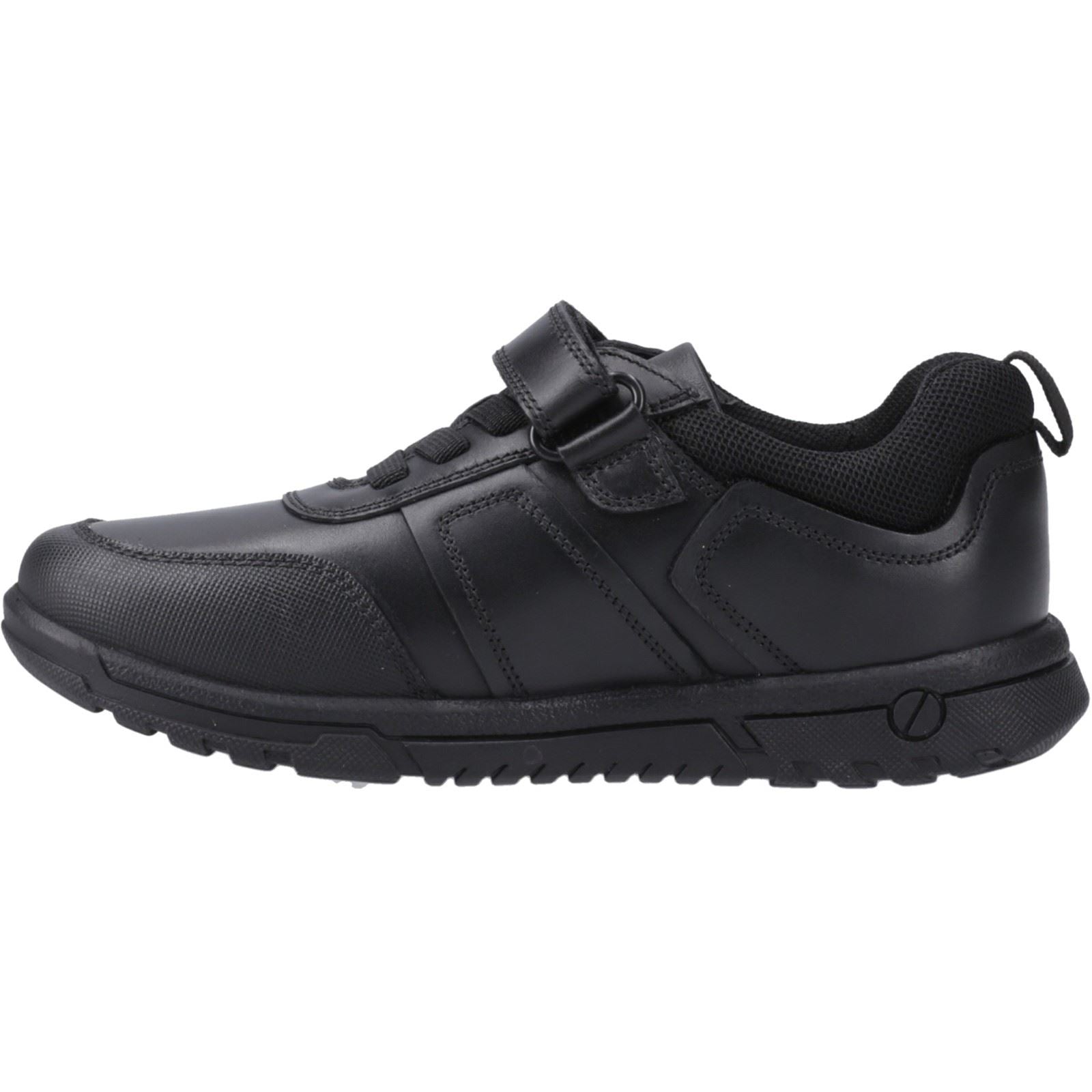 Hush Puppies Sutton Bungee Die Schwarzen Schnürschuhe Für Jungen Aus Leder