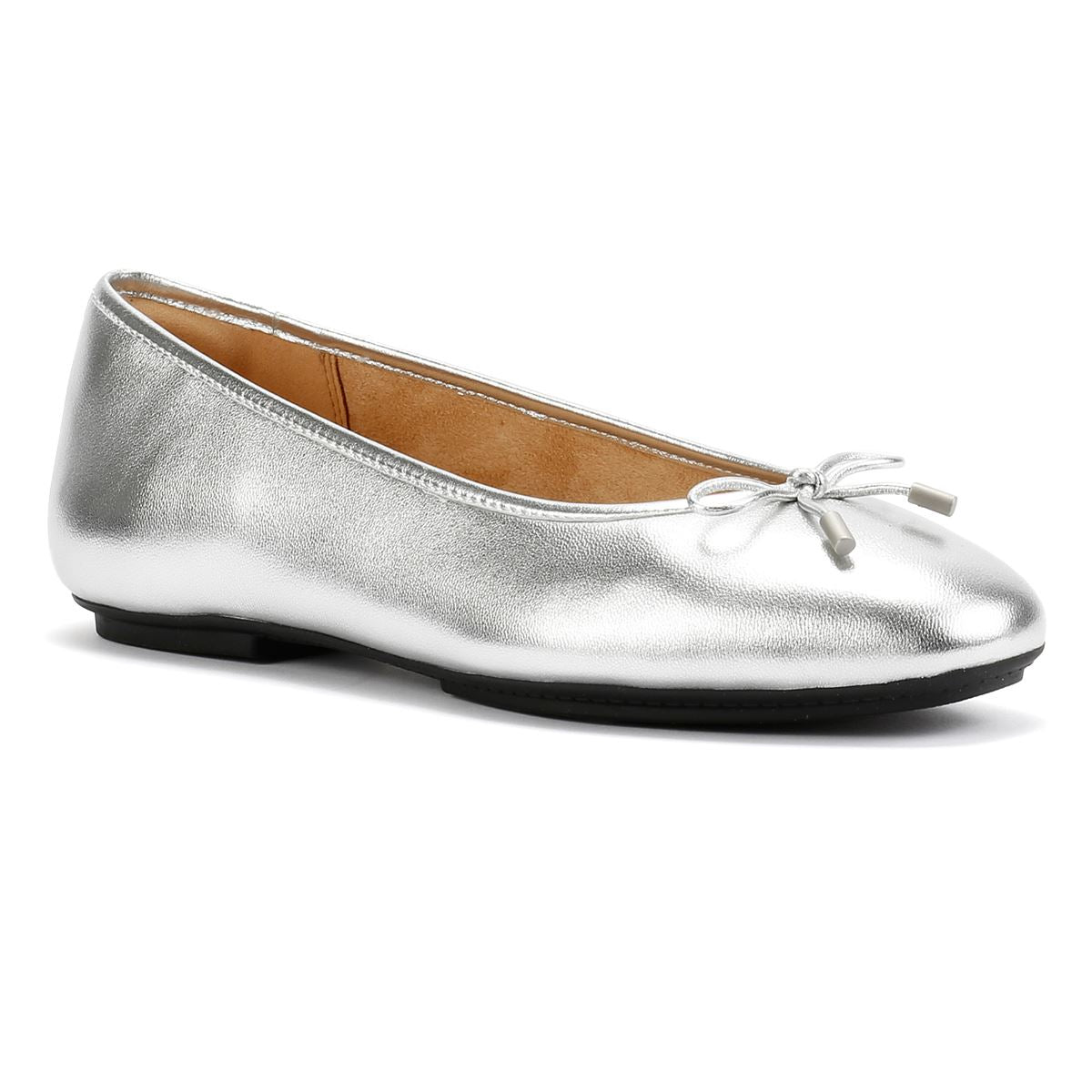 FitFlop Delicato Damen-Silber-Flats Aus Metallic-Leder
