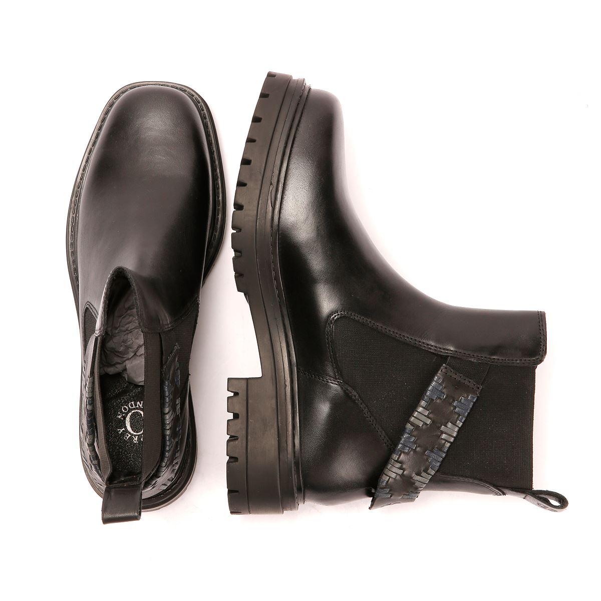 Osprey London The Guildford Chelsea Leder Damen Schwarze Stiefel