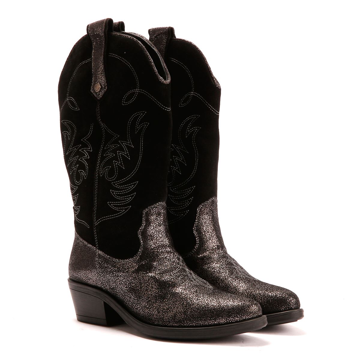 Osprey London The Louisiana Leder Damen Schwarze Stiefel