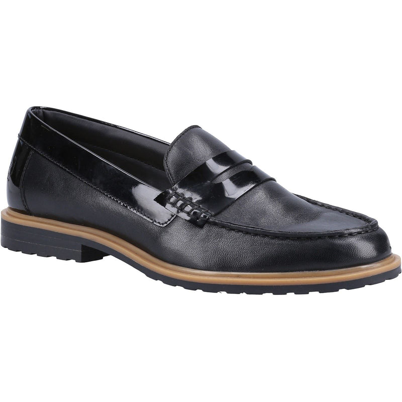 Hush Puppies Verity Slip On Damen-Schwarze Farbe-Lederloafer