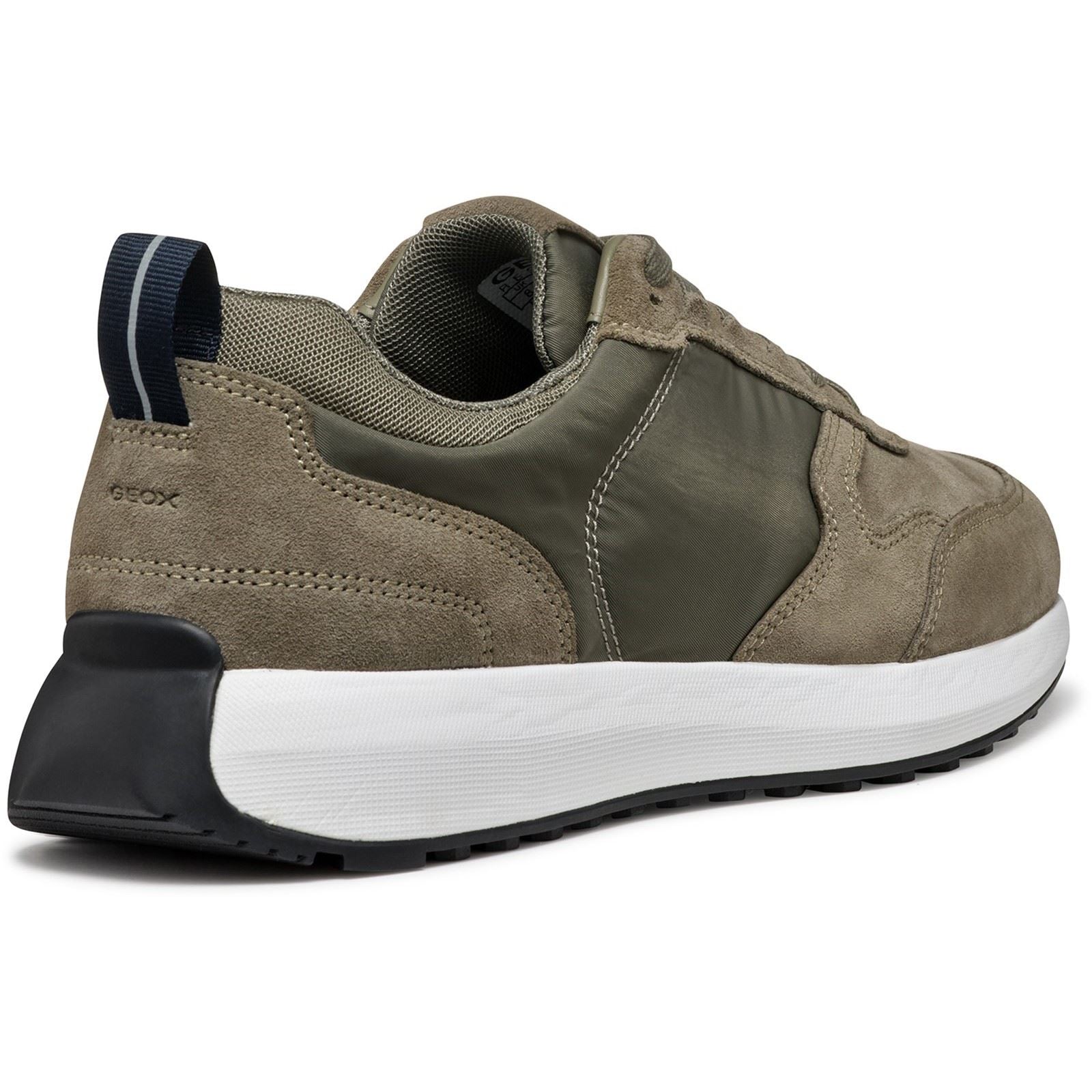 Geox U VOLPIANO Herren Sneaker Aus Leder In Salbei Leder