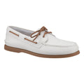 Sperry Authentic 2 Eye Herren Bootsschuhe Aus Leder In Weiß/Gummi