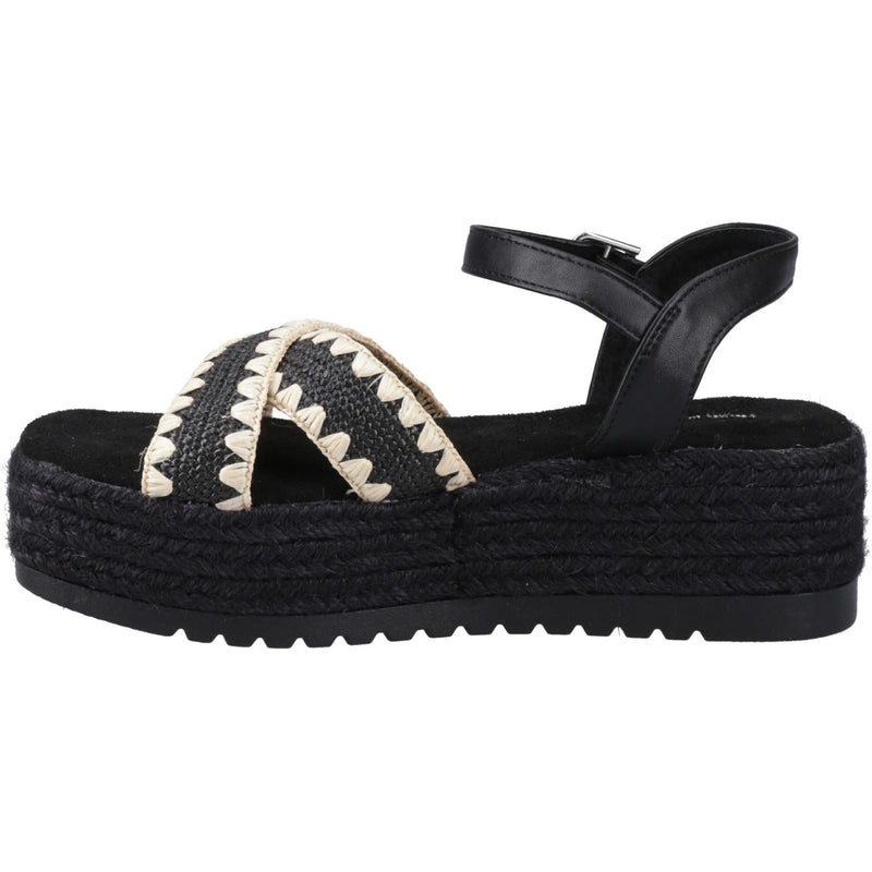 Hush Puppies Jemma Espadrille Polyurethan Damen Schwarze Farbe Sandalen