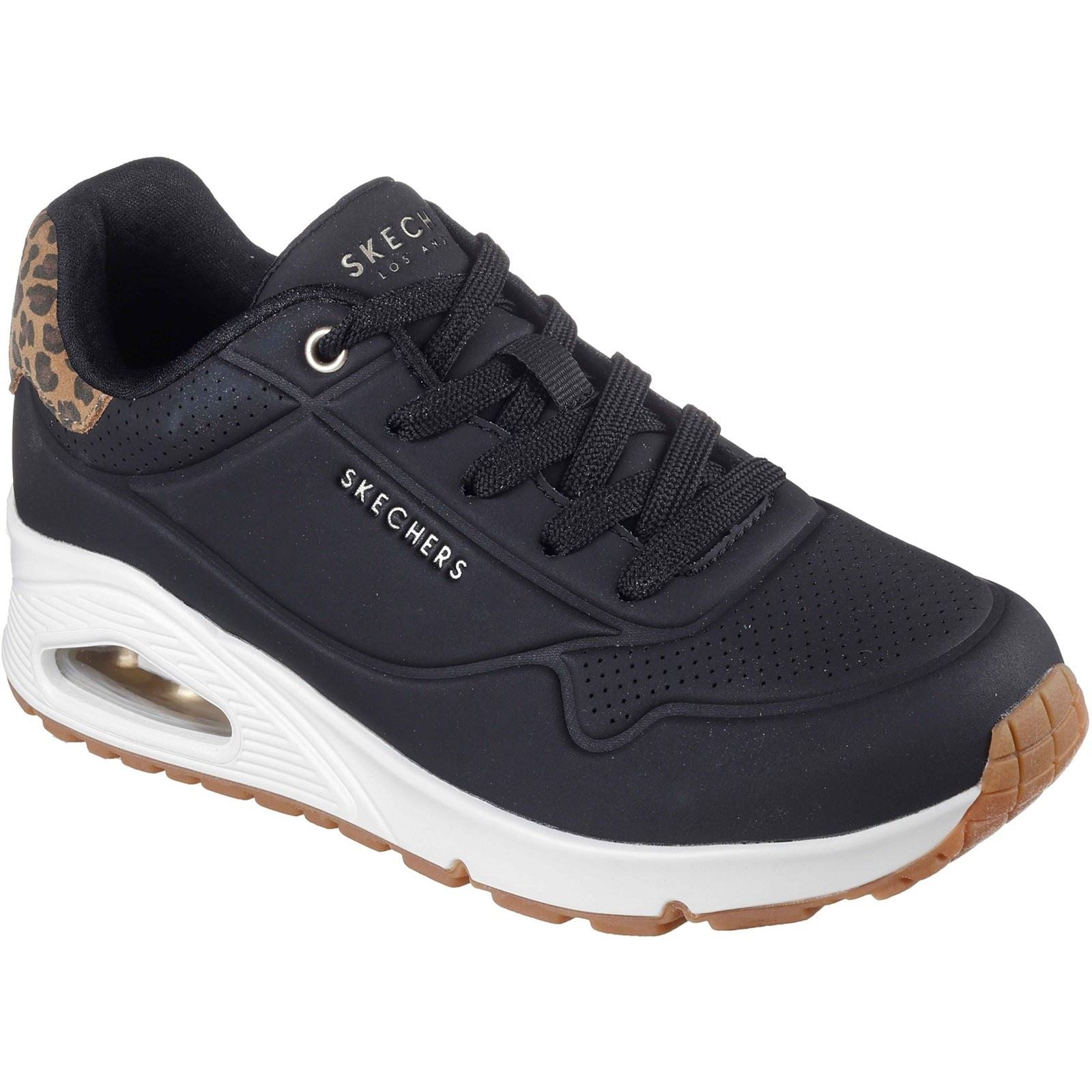 Skechers UNO - Jungle Nite Polyurethan Frauen Schwarz/Leopard Sneakers