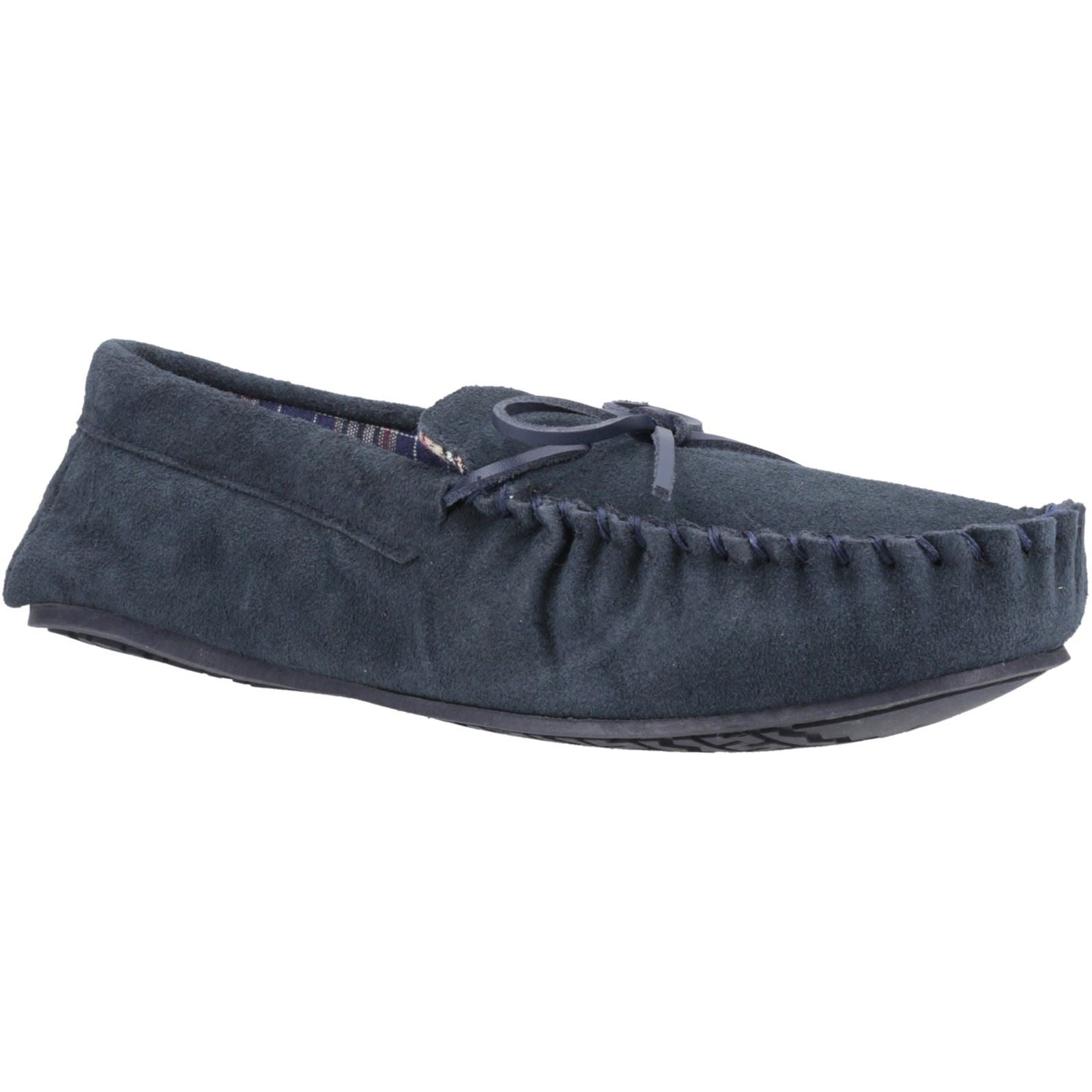 Hush Puppies Clyde Wildleder Herren Hausschuhe In Marineblau