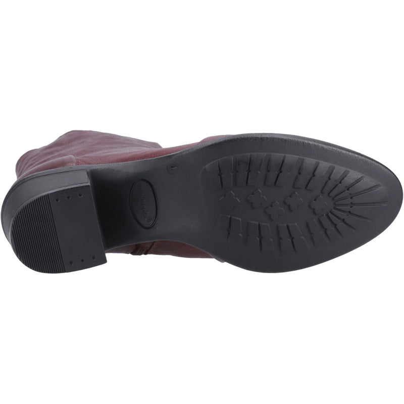 Hush Puppies Winona Damen Stiefel aus Leder in Pflaumenfarbe