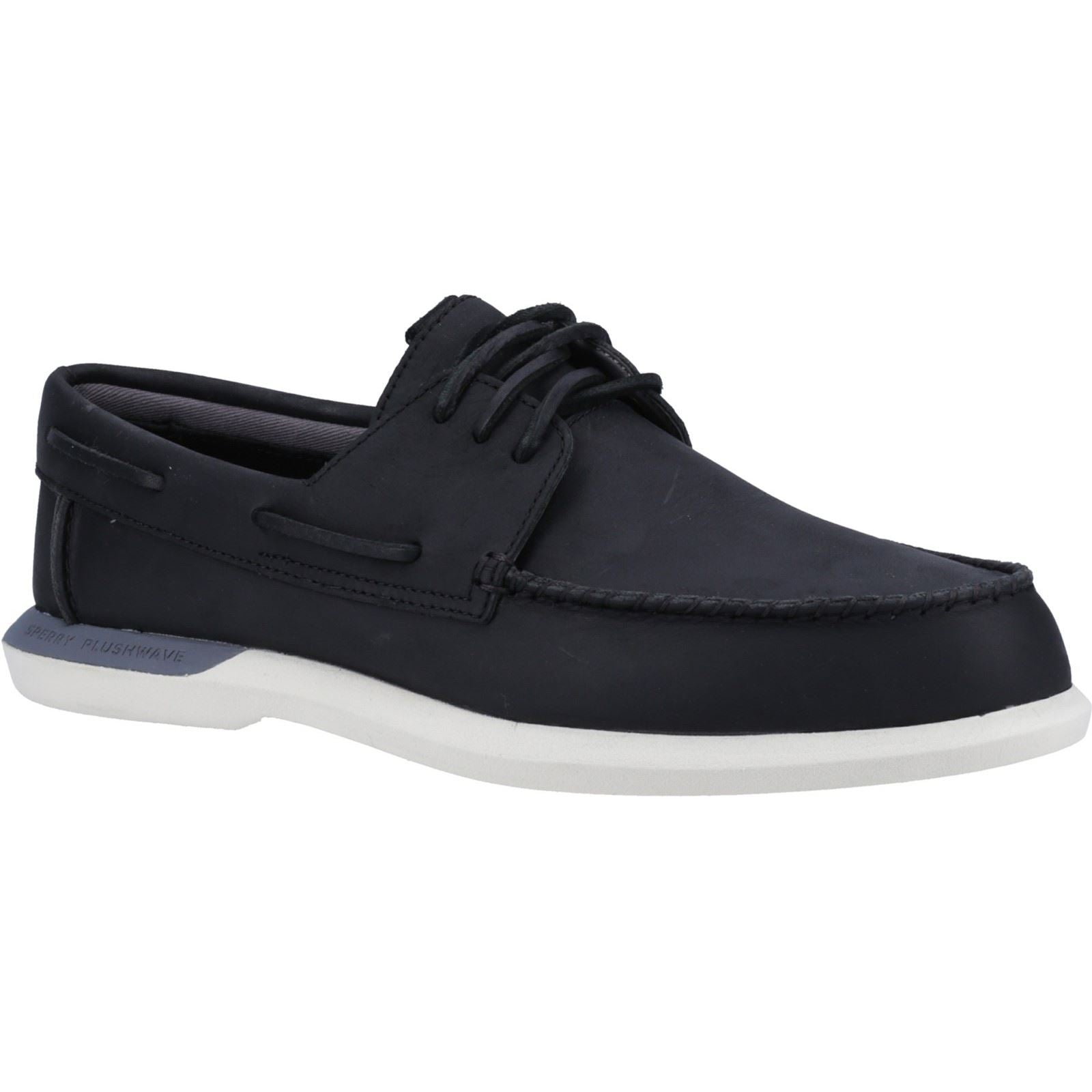 Sperry Plushwave 2.0 Leder Herren Schwarze Bootsschuhe