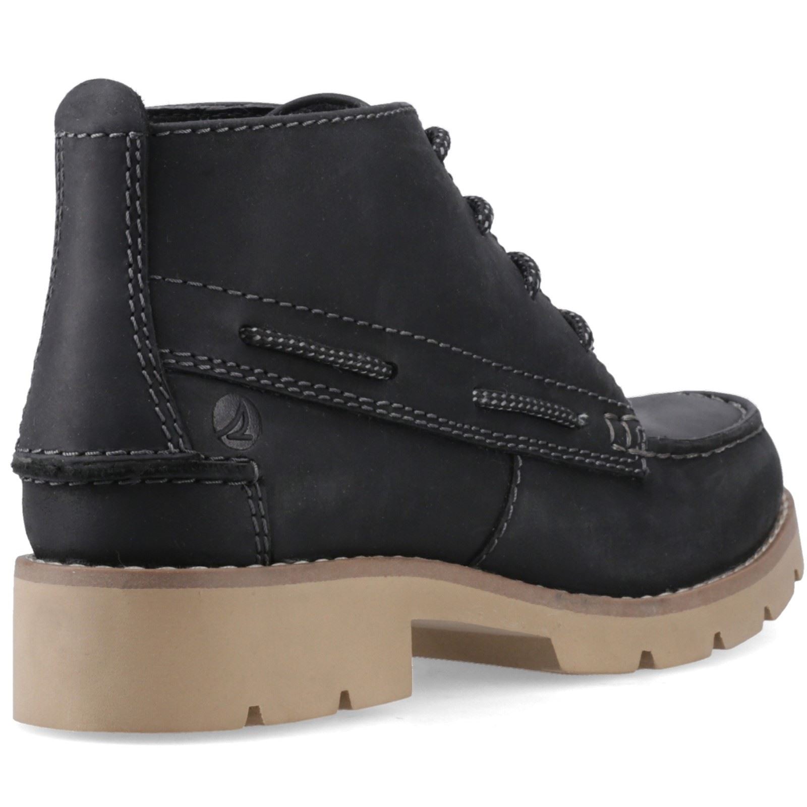 Sperry Savanna Leder Damen Schwarze Stiefel