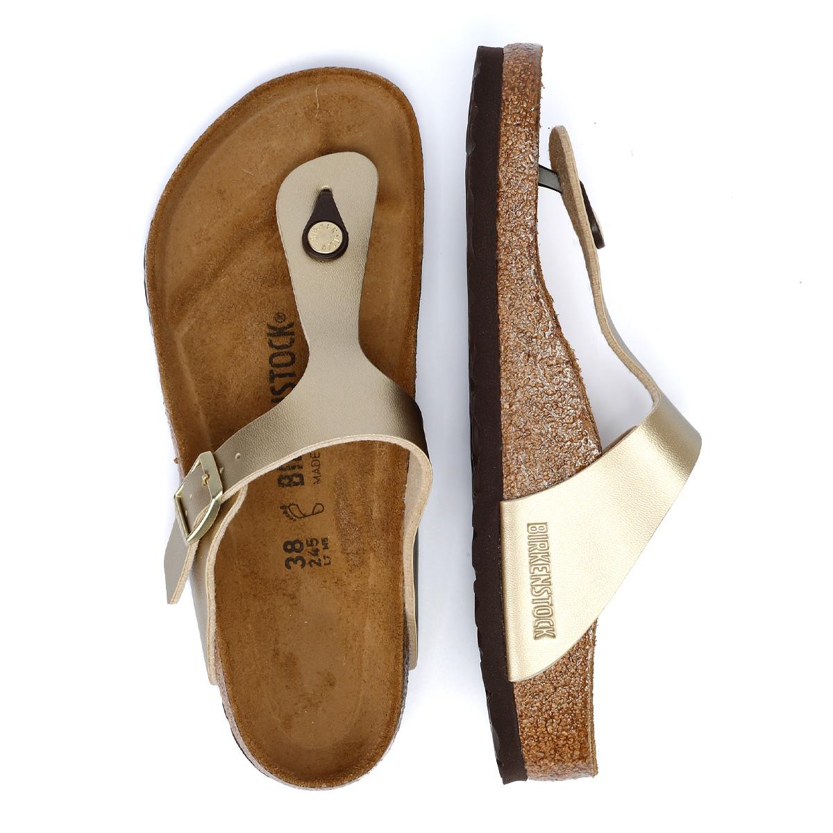 Birkenstock Gizeh Birko Flor Damen Sandalen In Gold