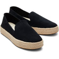 TOMS Carolina 100% Rindsleder Damen Schwarz Espadrilles
