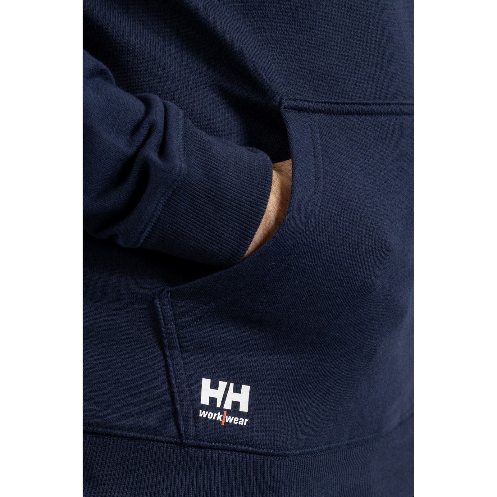 Helly Hansen Workwear Manchester Baumwoll Herrenblauer Kapuzensweatshirt