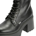 Buffalo Mila Lace Up Mid Damen Schwarze Stiefel