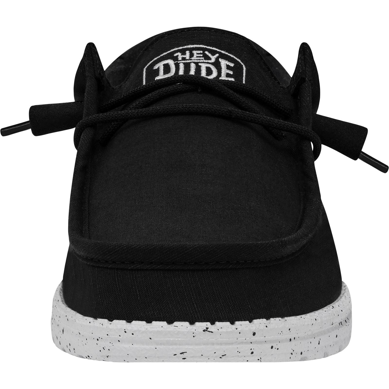 HEYDUDE Wally Slub Herren Bootsschuhe In Schwarz