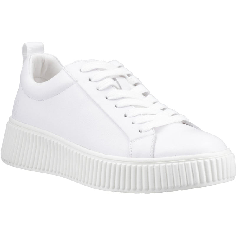 Hush Puppies Harlow Damen Sneaker Aus Weißem Leder