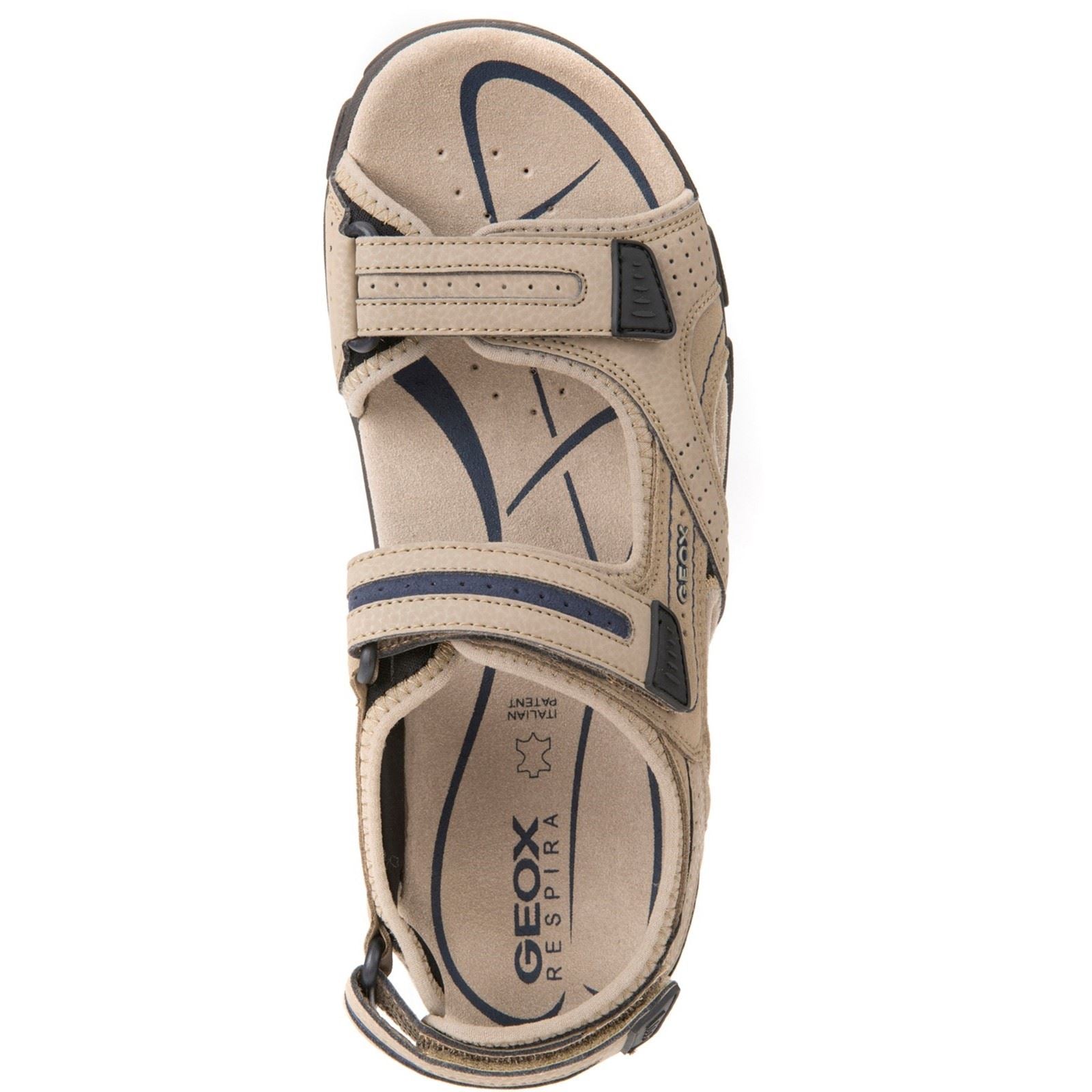 Geox UOMO SANDAL STRADA Herren Sand/Navy Flip Flops