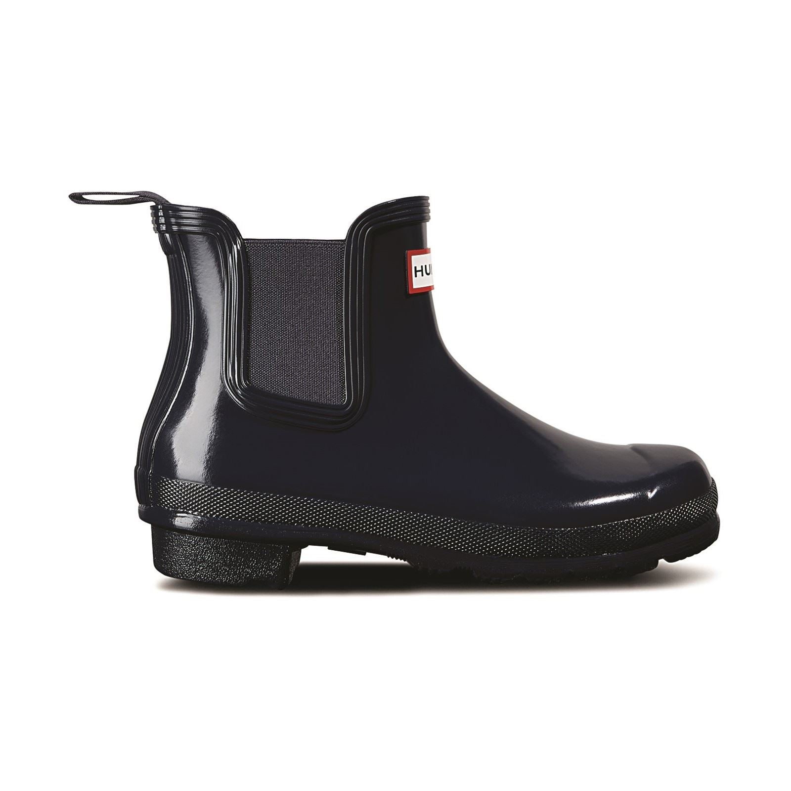 Hunter Original Chelsea Gloss Gummistiefel Für Damen In Marineblau