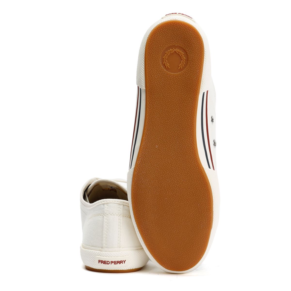 Fred Perry B708 Vintage Tennis Leinen Herren Weiße Sneakers