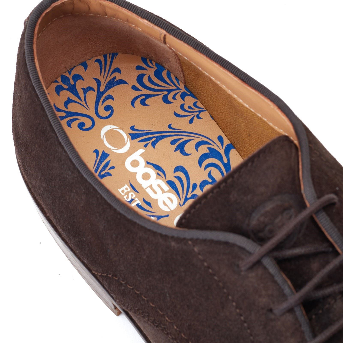 Base London Bronte Herren Oxford Schuhe Aus Dunkelbraunem Leder