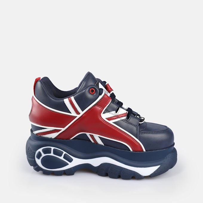 Buffalo 1339-14 Damen Sneaker Aus Blauem Leder
