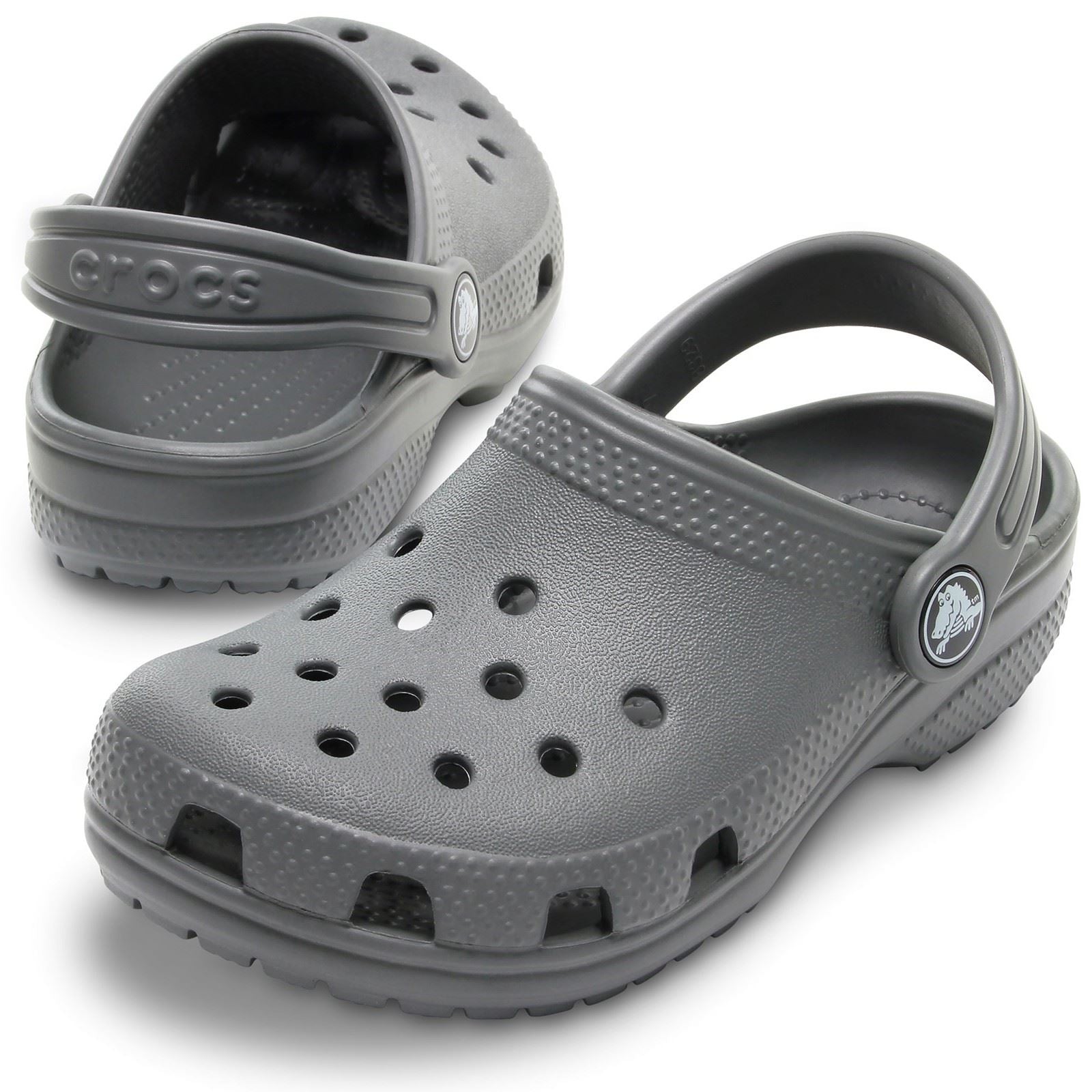 Crocs Toddler Classic Croslite Gummi Schiefergrau Slipper
