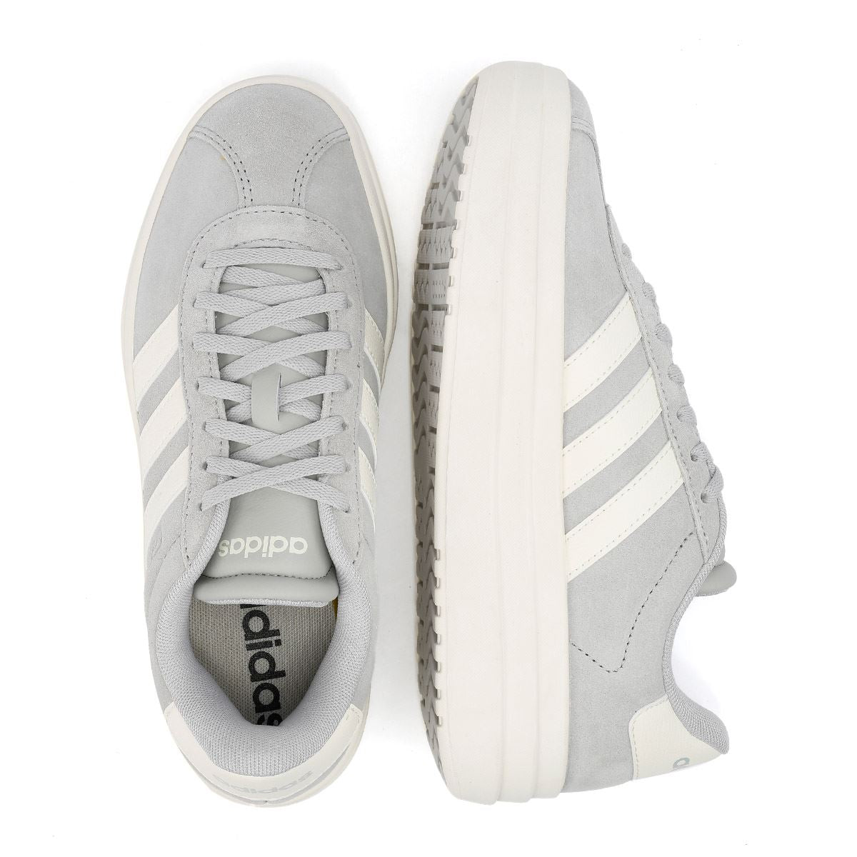 Adidas VL Court Bold Damen Sneaker Aus Grauem Leder