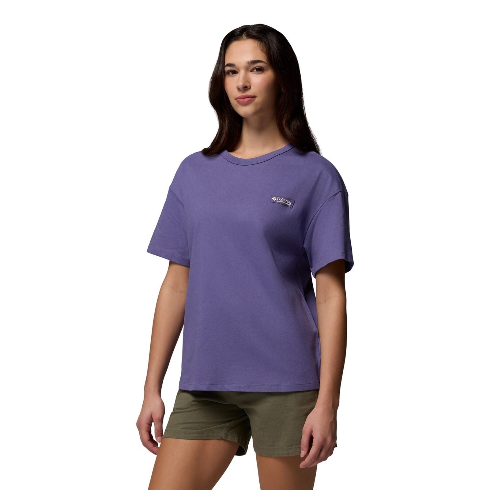 Columbia CSC Heavyweight Graphic Tee Baumwoll-Damen T-Shirt In Lila