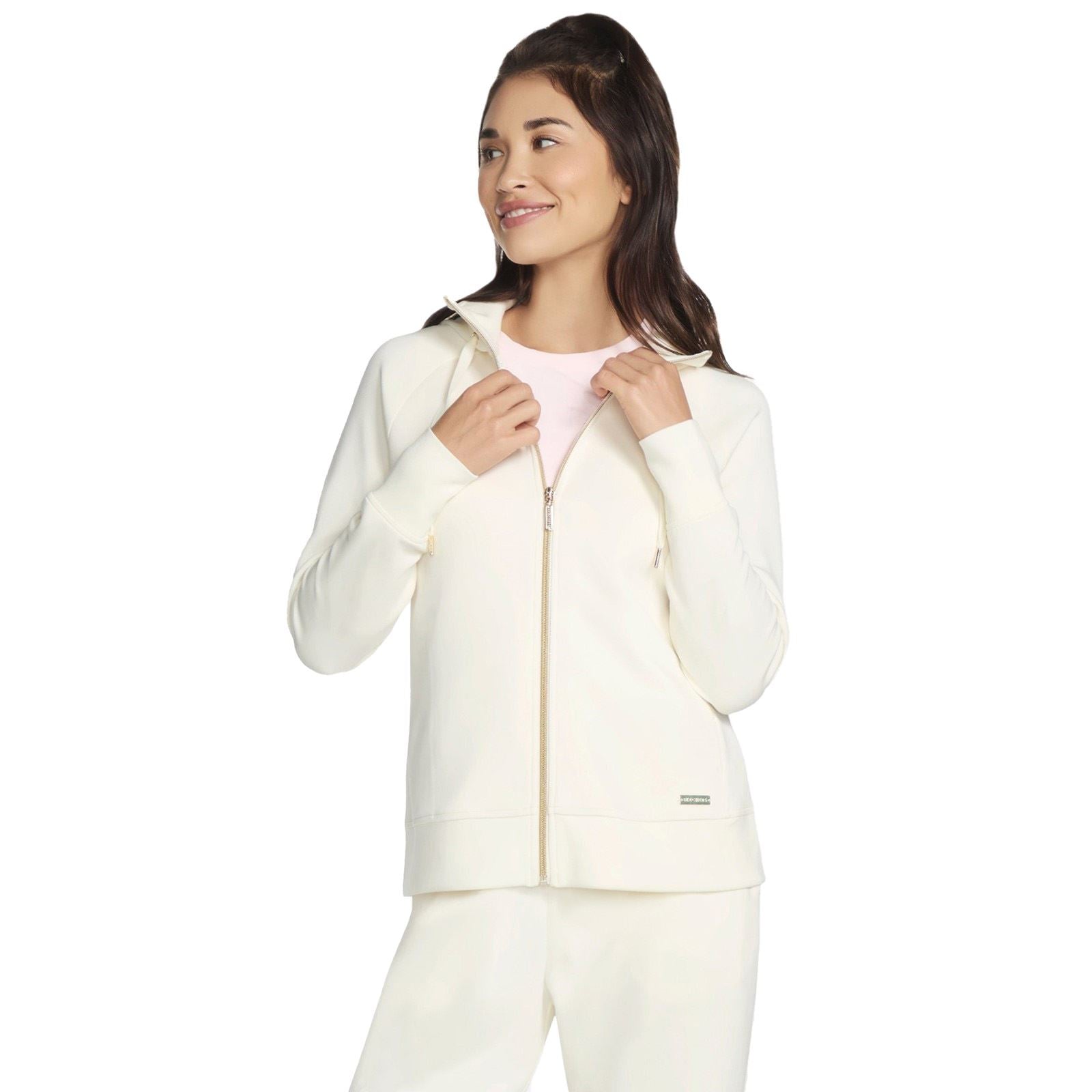 Skechers Performance Skechluxe Elevate Hooded Jacket Damen Off-White Jacke