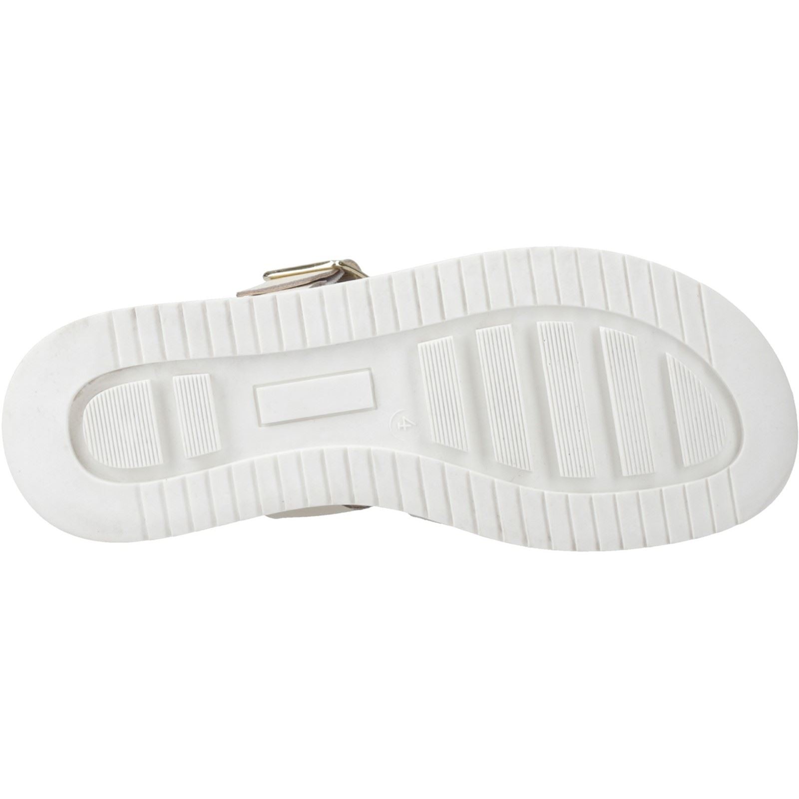 Hush Puppies Celeste Slide Damen Sandalen Aus Cremefarbenem Leder