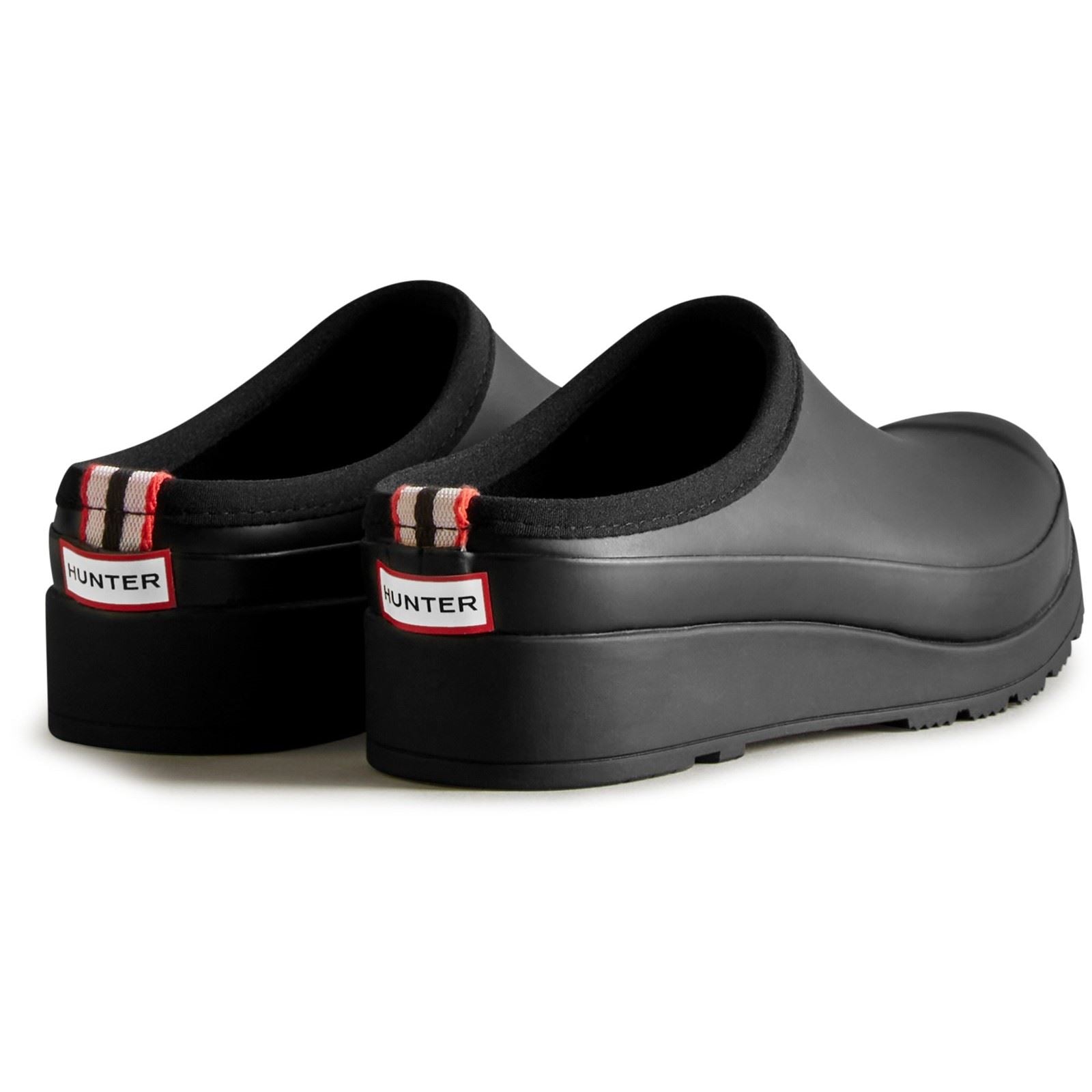 Hunter Play Clog Damen Gartenschuhe Aus Schwarzem Gummi
