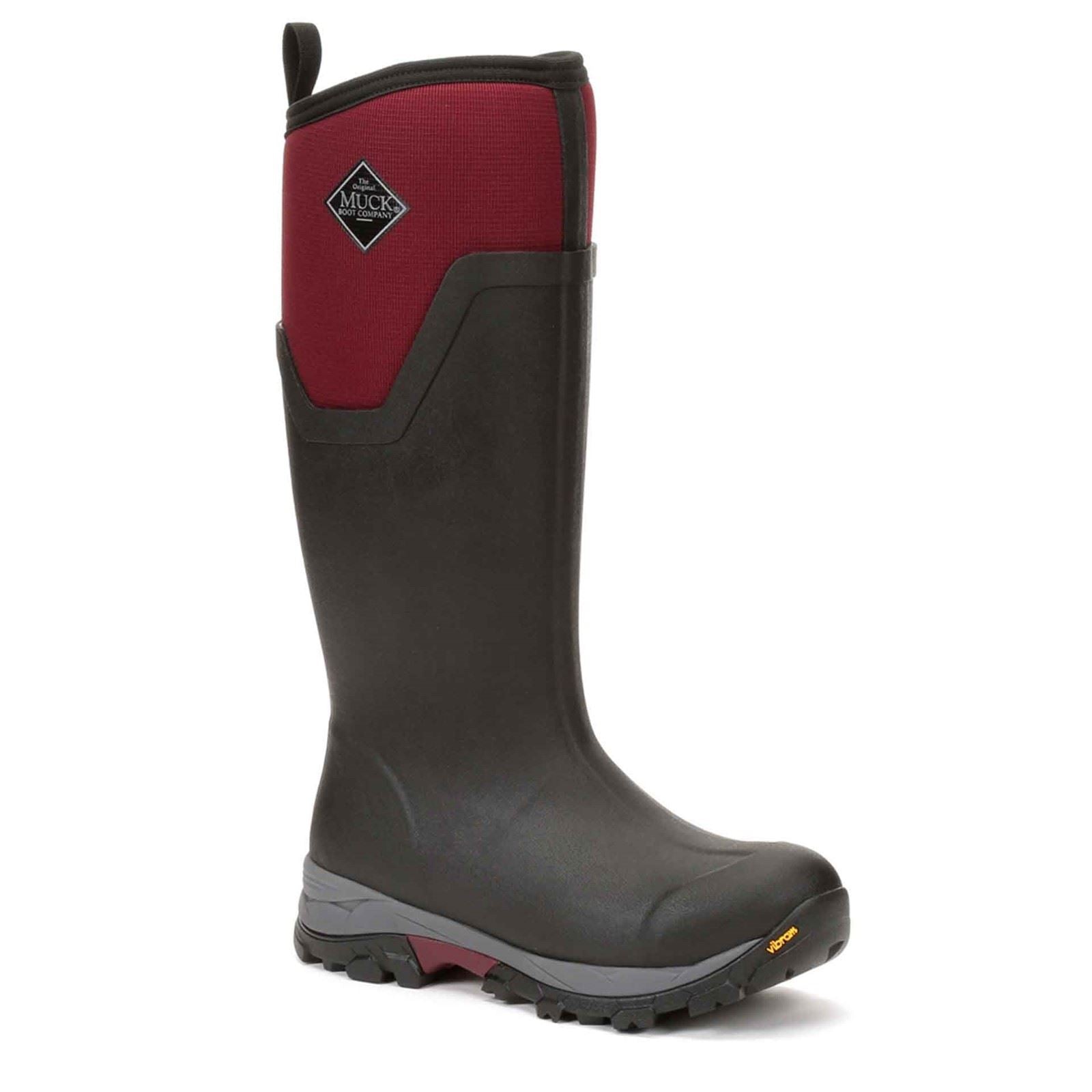Muck Boots Arctic Ice Tall Gummistiefel Schwarz/Bordeauxrot
