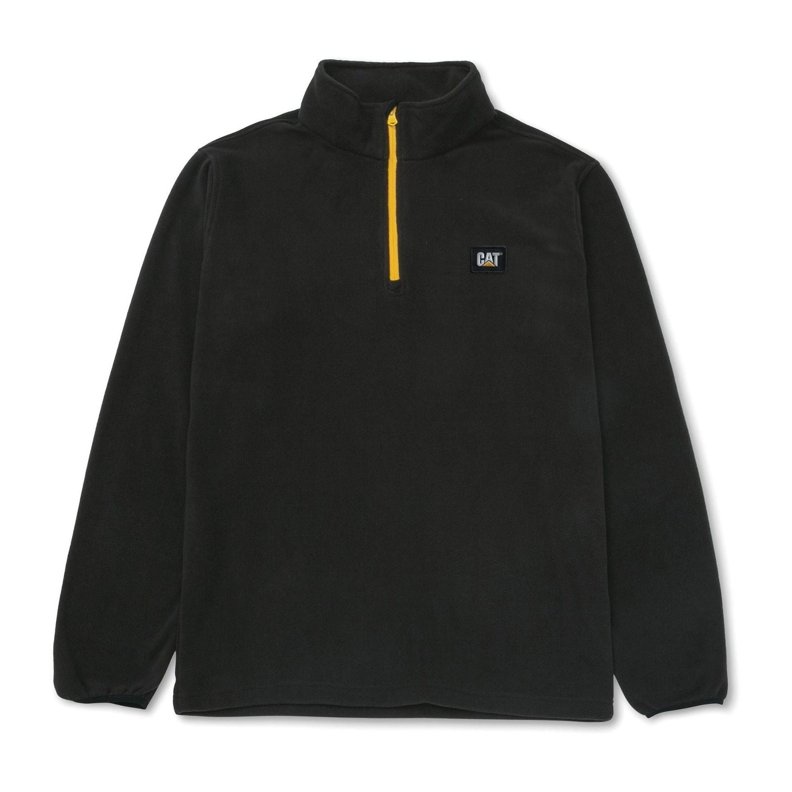 Caterpillar Cat Microfleece Quarter Zip Polyester Herren Schwarz Sweatshirt