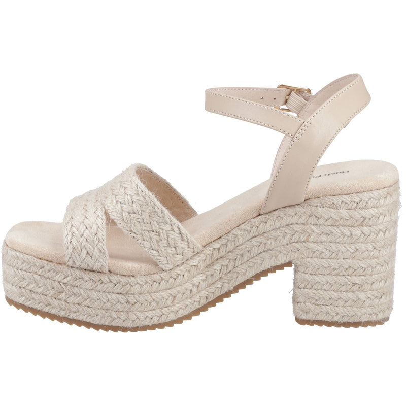 Hush Puppies Jamelia Espadrille Heel Damen Textil Sandalen In Nude