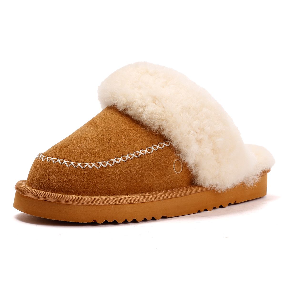 Osprey London The Celeste Wildleder Damen Braune Hausschuhe