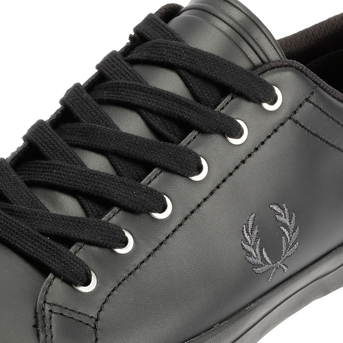 Fred Perry Baseline Leder Herren Schwarze Sneakers