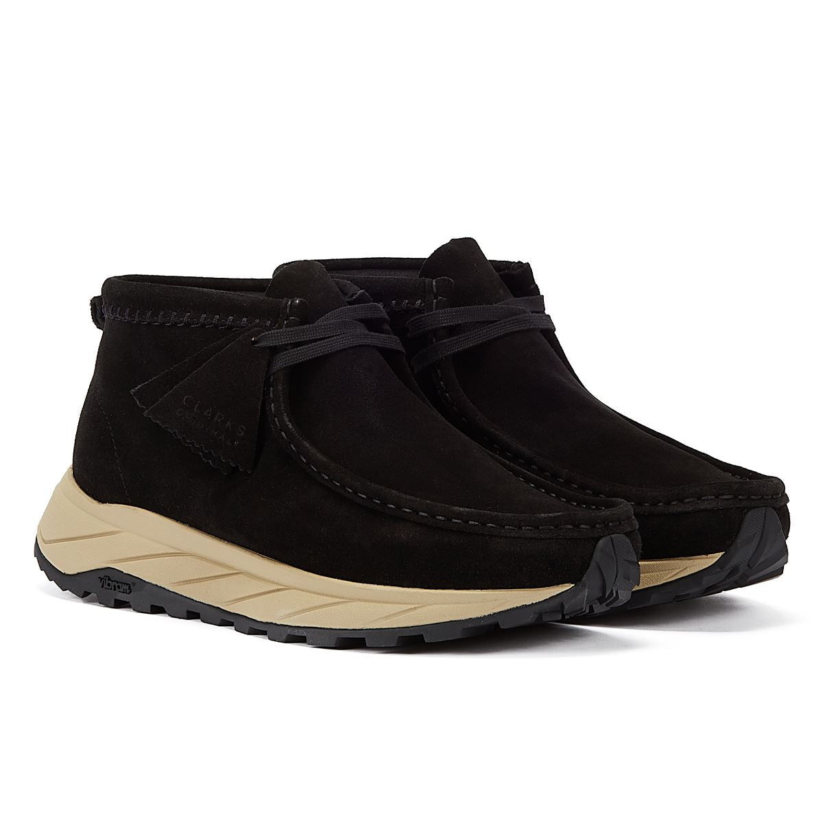 Clarks Originals Wallabee Eden Wildleder Herren Schnürschuhe In Schwarz