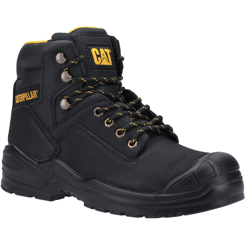Caterpillar Striver Mid S3 Leder Schwarze Sicherheitsstiefel