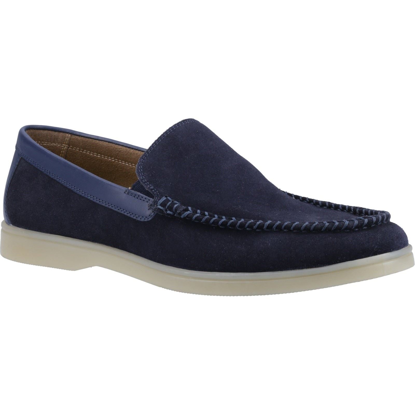 Hush Puppies Leon Herren Wildleder Mokassins In Marineblau
