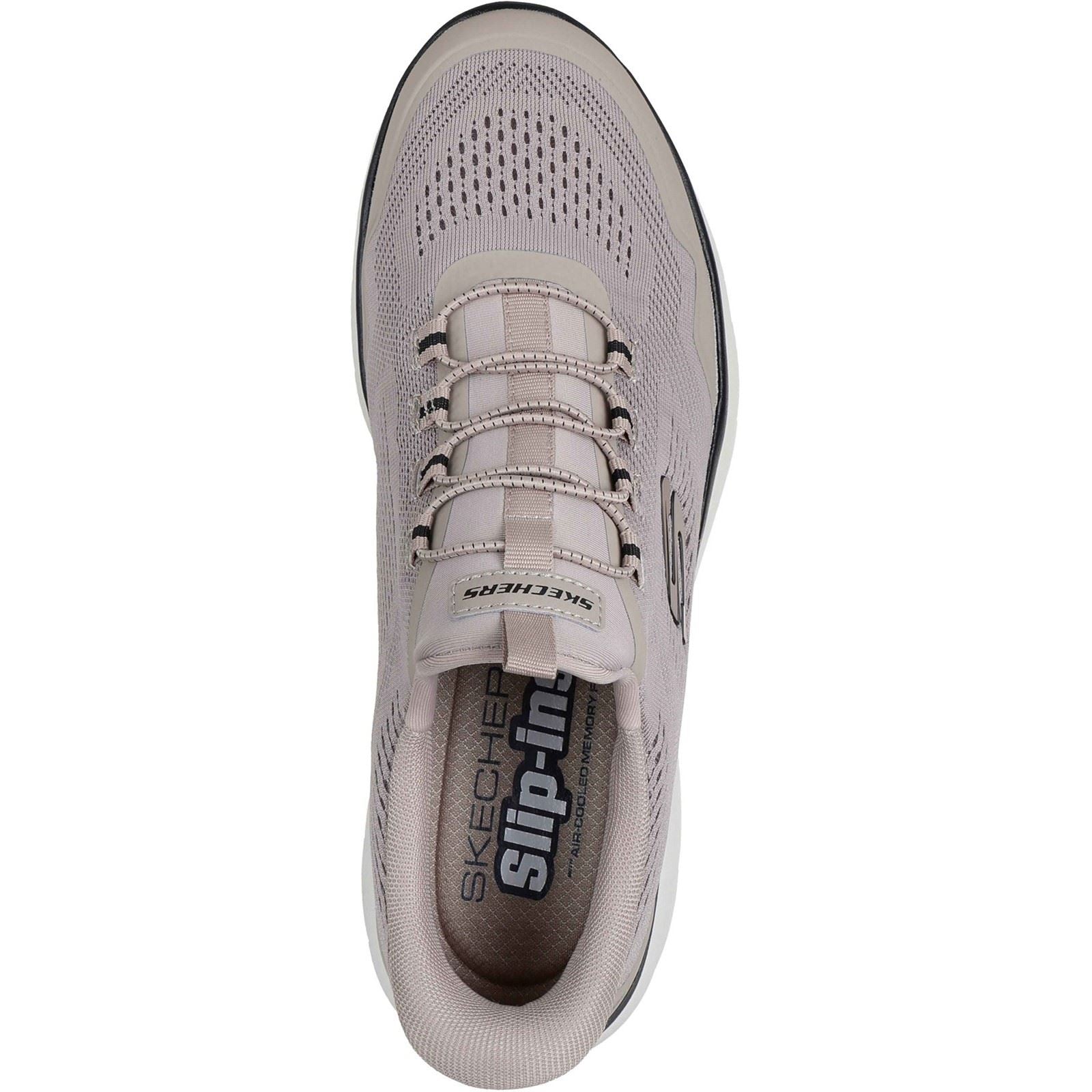 Skechers Summits Top Rate Textil Herren Taupe/Schwarze Farbe Sneakers