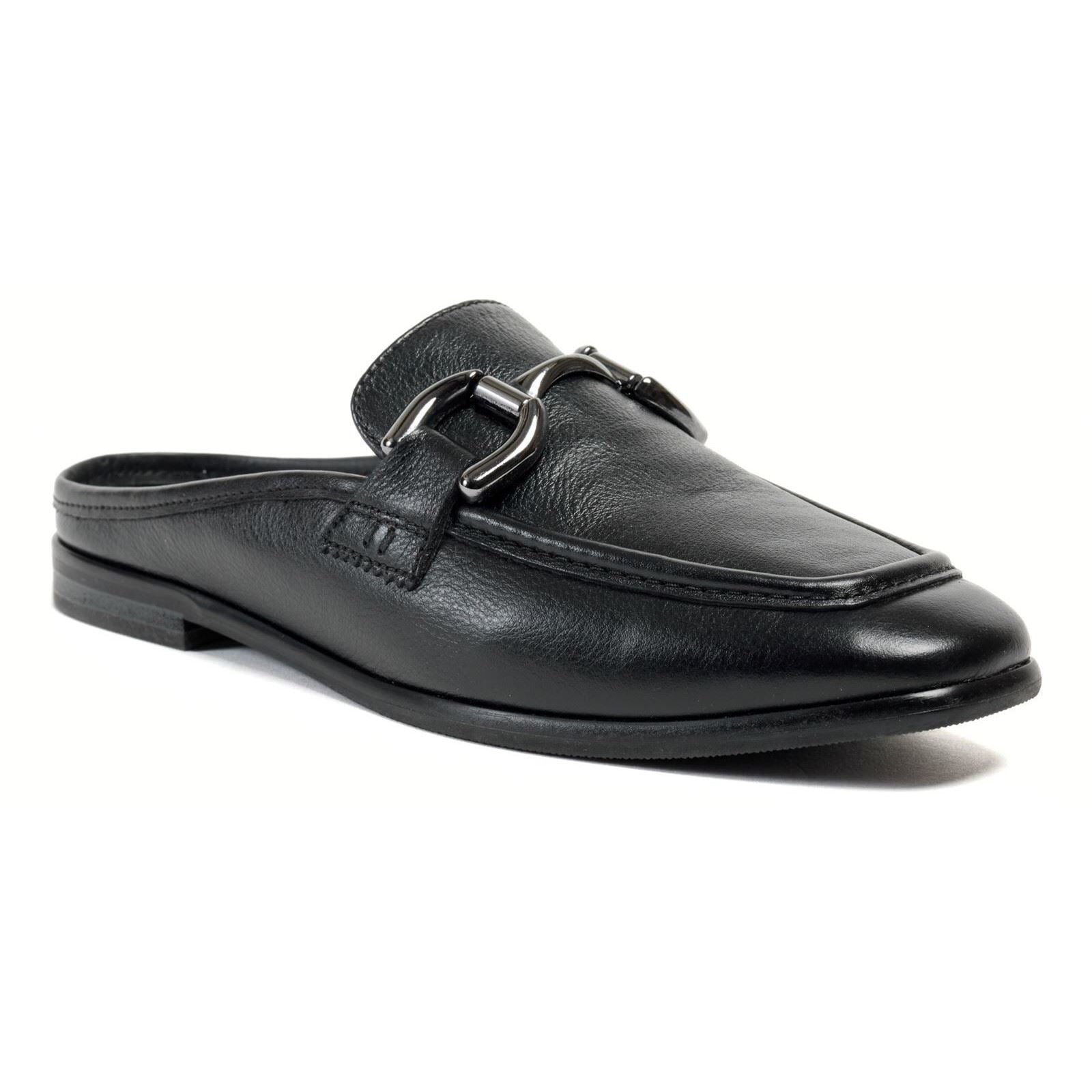 Pod Mila Damen Clogs Aus Schwarzem Leder