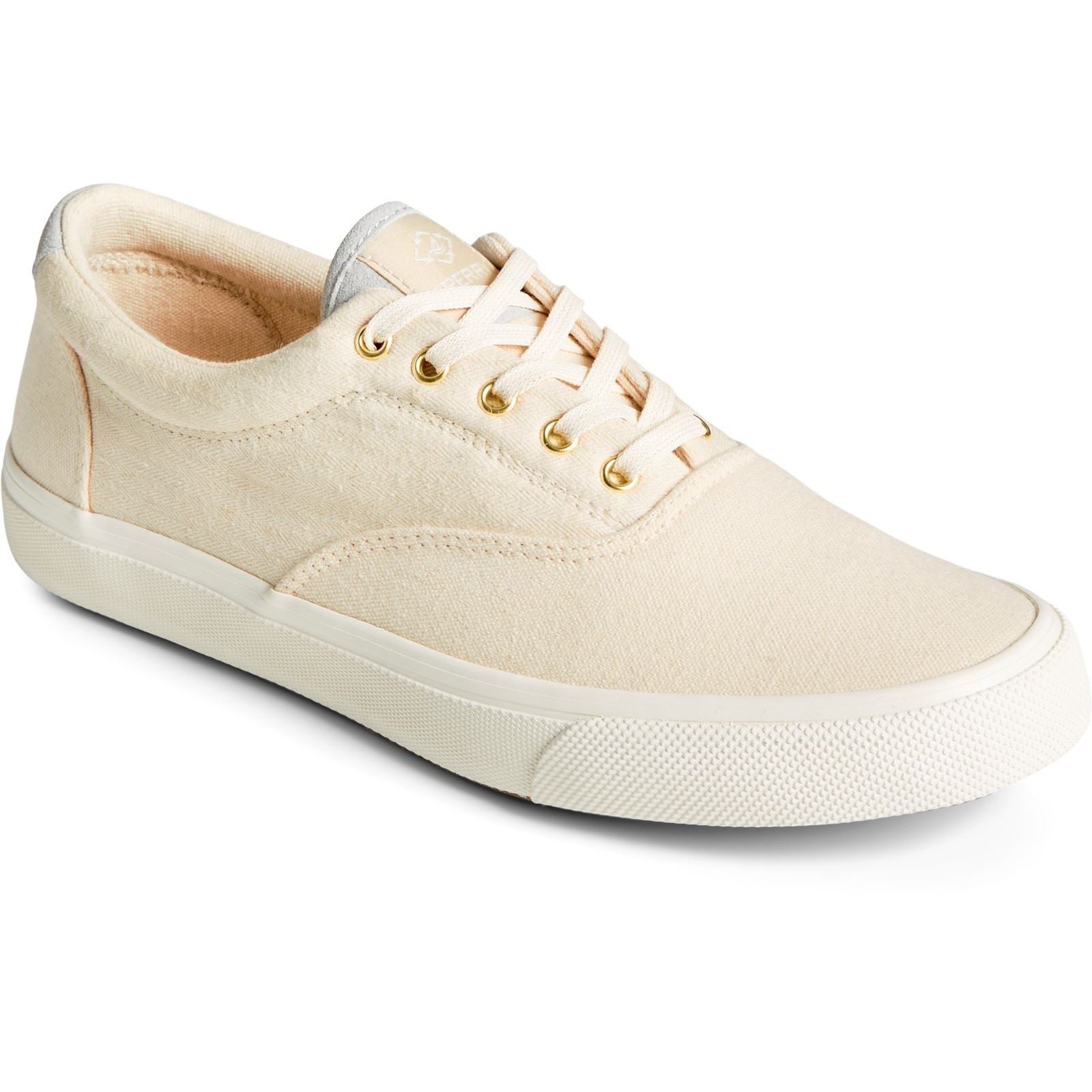Sperry Men's SeaCycled Striper II CVO Baumwoll-Herren-Natursneakers