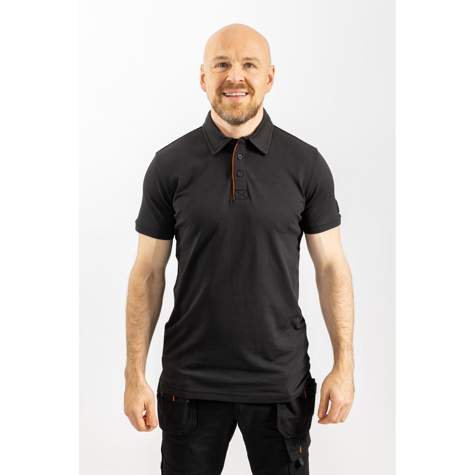 Helly Hansen Workwear Kensington Tech Herren Schwarze Farbes Polo-Shirt