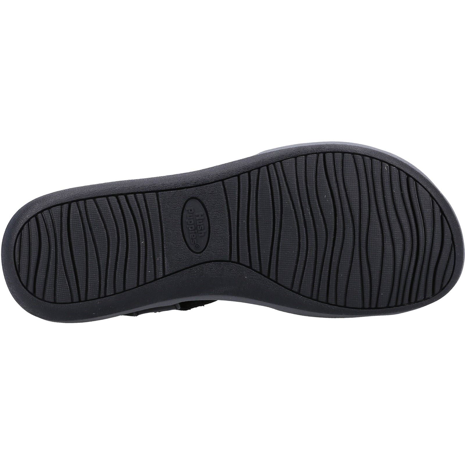 Hush Puppies Sylvie Damen Sandalen Aus Schwarzem Leder