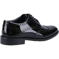 Hush Puppies Dustin Brogue Patent Herrenschuhe Aus Schwarzem Lackleder