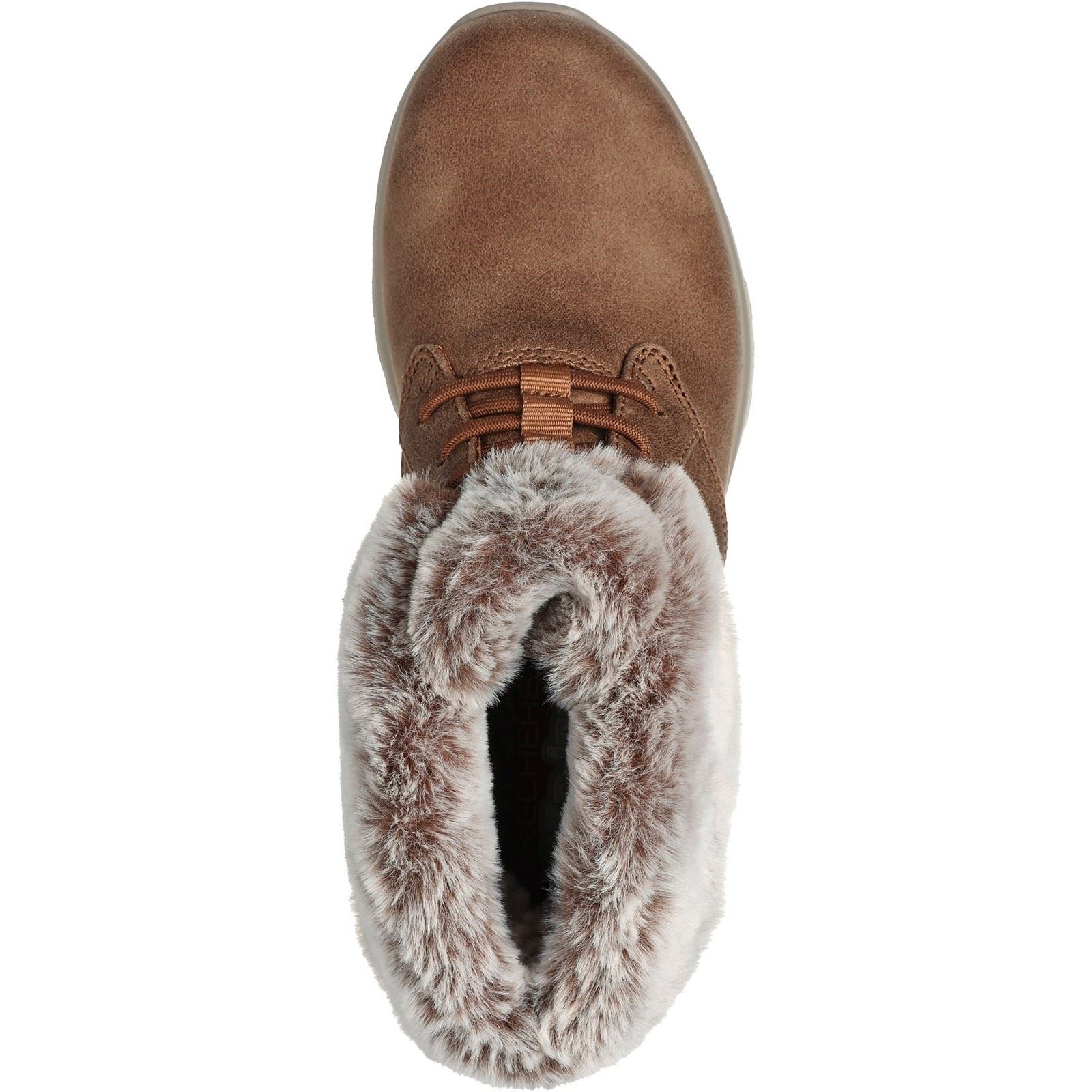 Skechers On-the-GO Joy Cozy Charm Polyester Damen Kastanienbraune Winter Stiefeletten