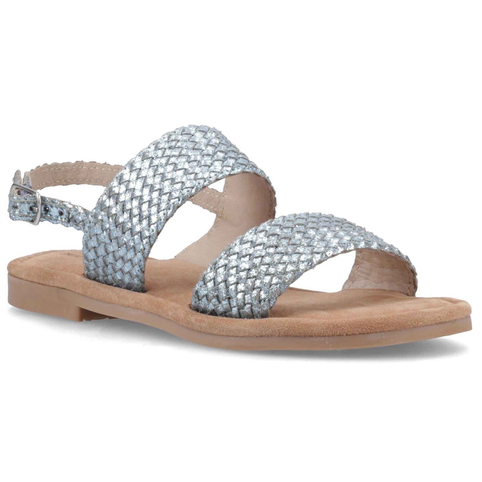 Hush Puppies Helene Sandal Leder Damen Blaue Sandalen