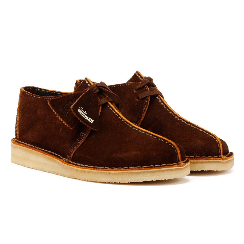 Clarks Originals Desert Trek Wildleder Herren Braune Schnürschuhe