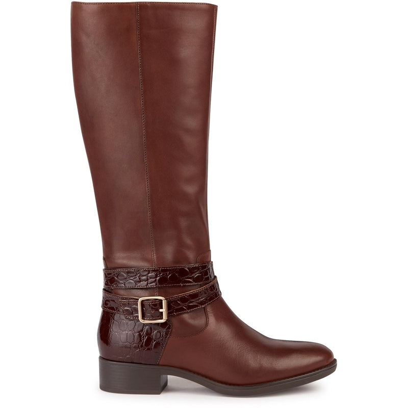 Geox D Felicity Damenstiefel Aus Braunem Leder