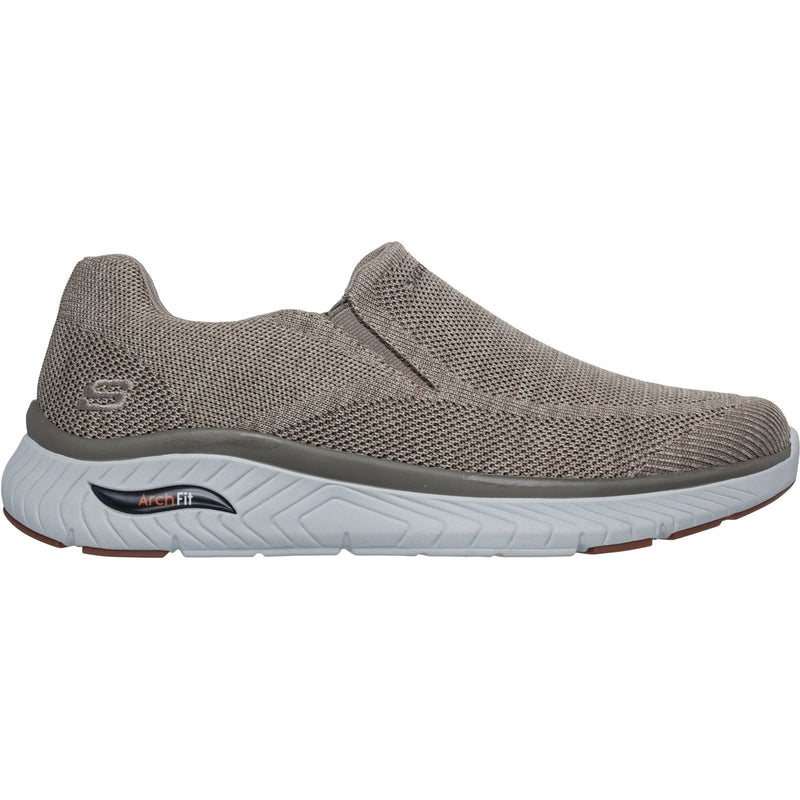 Skechers Arch Fit Crosser Locke Herren Sneaker Aus Synthetik In Taupe